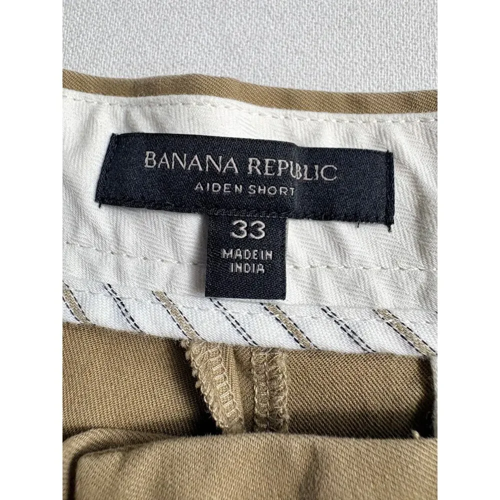 Banana Republic Men's Aiden Chino Shorts Khaki Size 33